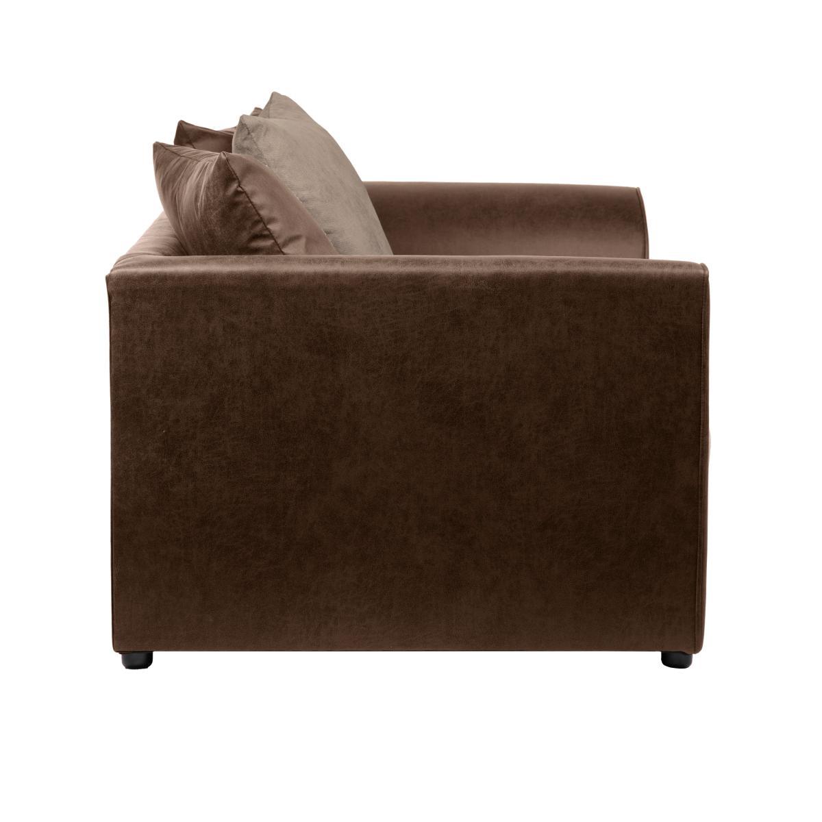 Blake Fabric Combo 2 Seater Sofa Chocolate (Brown) – image 4
