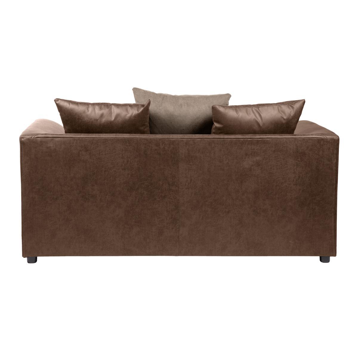 Blake Fabric Combo 2 Seater Sofa Chocolate (Brown) – image 5