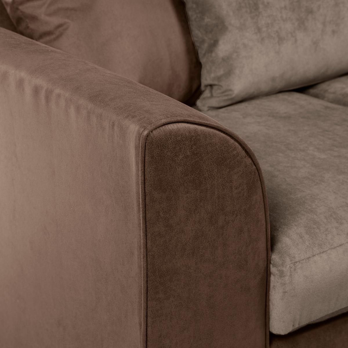 Blake Fabric Combo 2 Seater Sofa Chocolate (Brown) – image 6