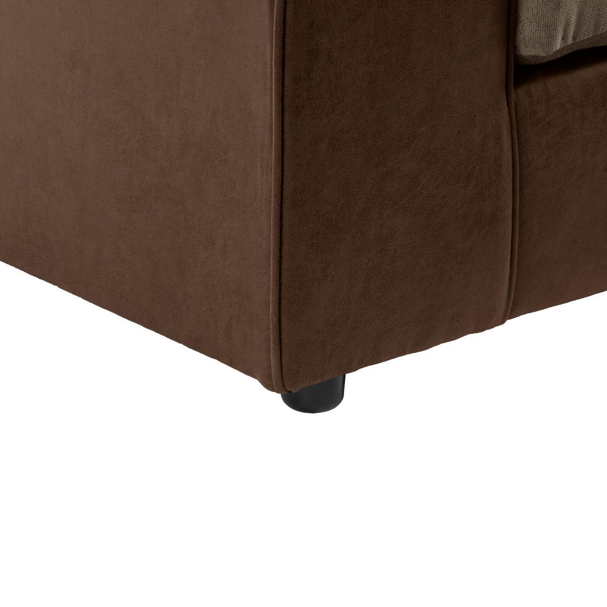 Blake Fabric Combo 2 Seater Sofa Chocolate (Brown) – image 7