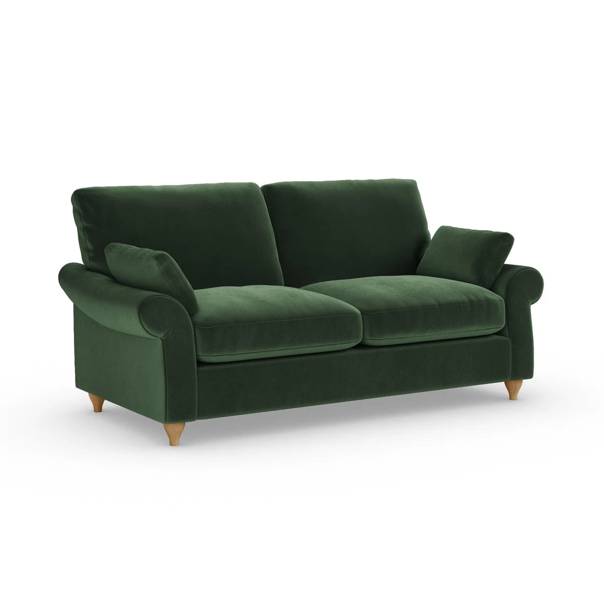 Salisbury 2 Seater Sofa Cosy Velvet Bottle Green – image 2