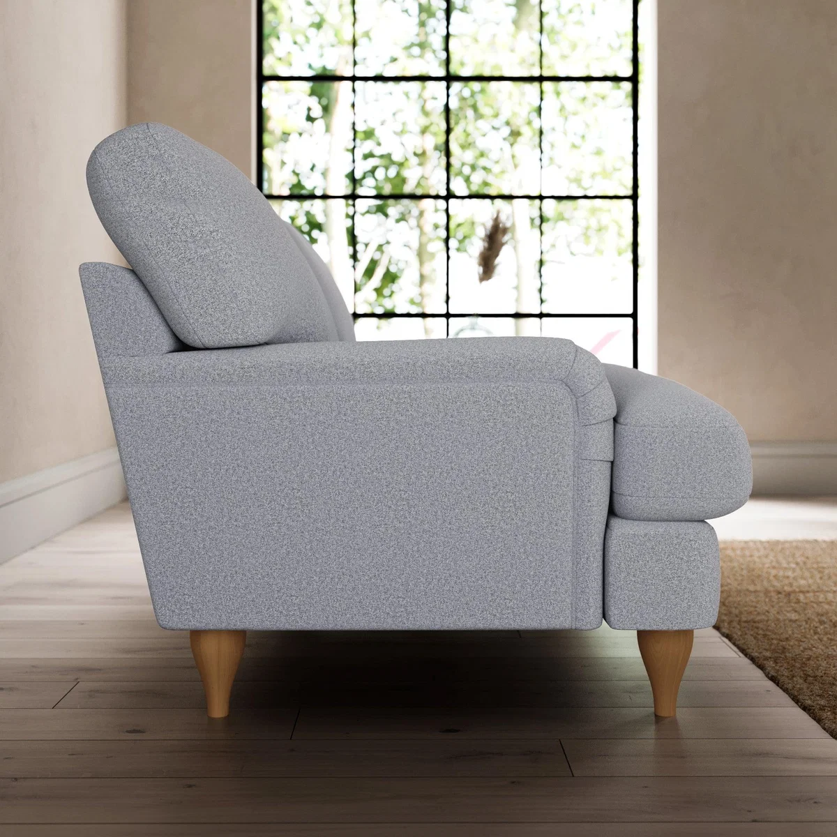 Darwin 2 Seater Sofa Woolly Marl Warm Grey – image 3