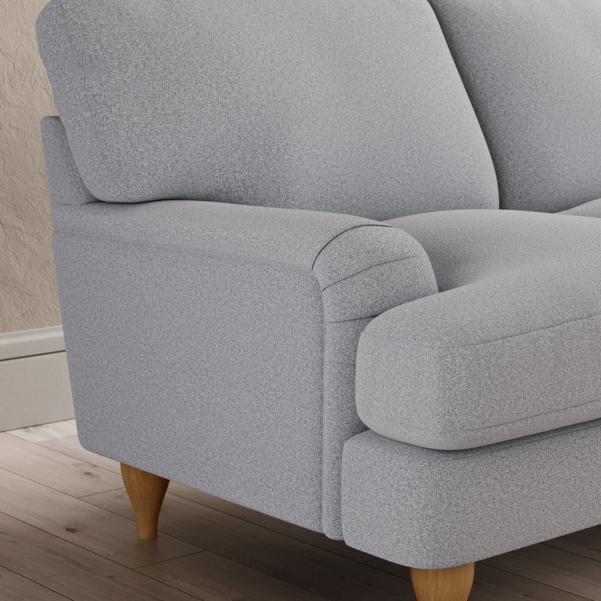 Darwin 2 Seater Sofa Woolly Marl Warm Grey – image 4