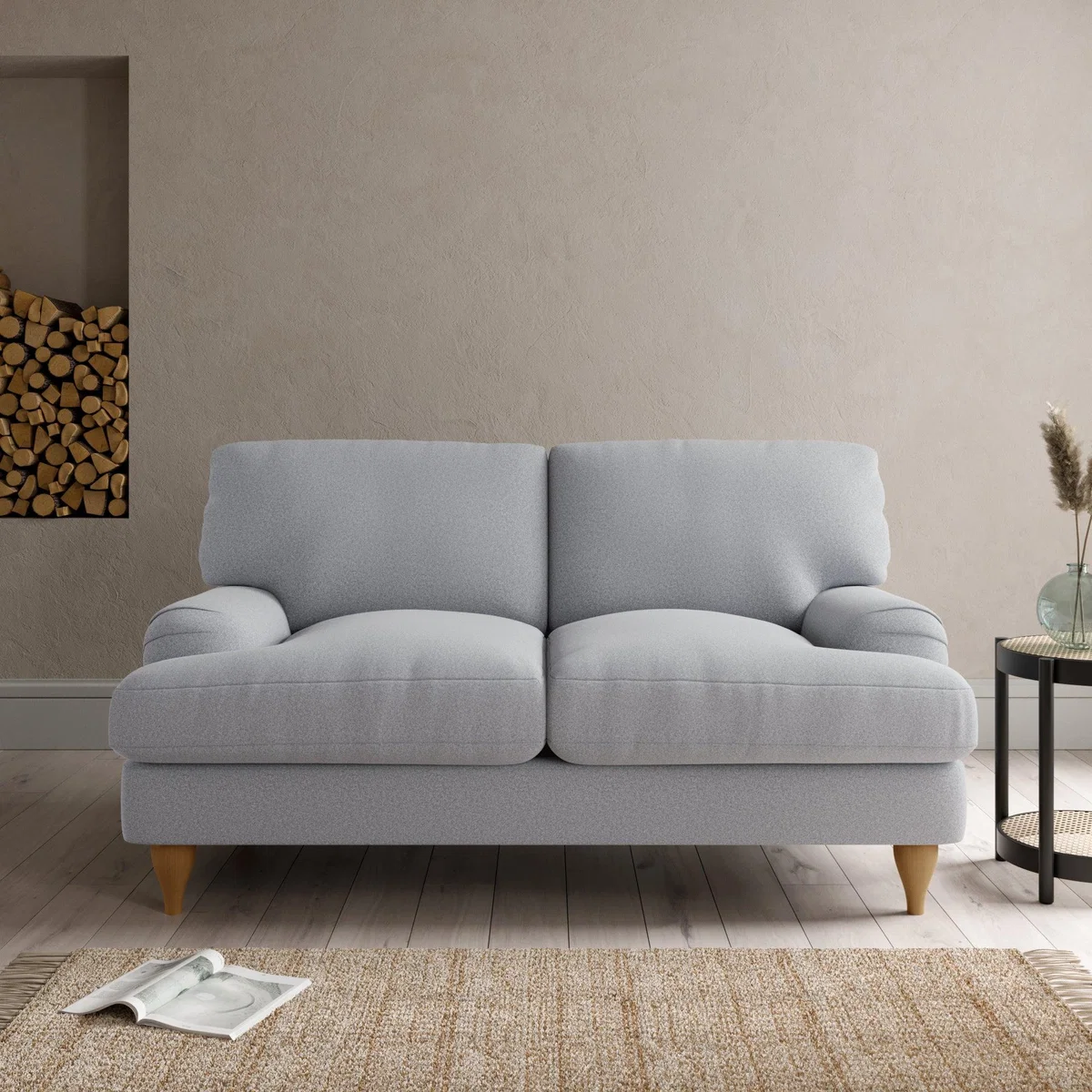 Darwin 2 Seater Sofa Woolly Marl Warm Grey – image 1