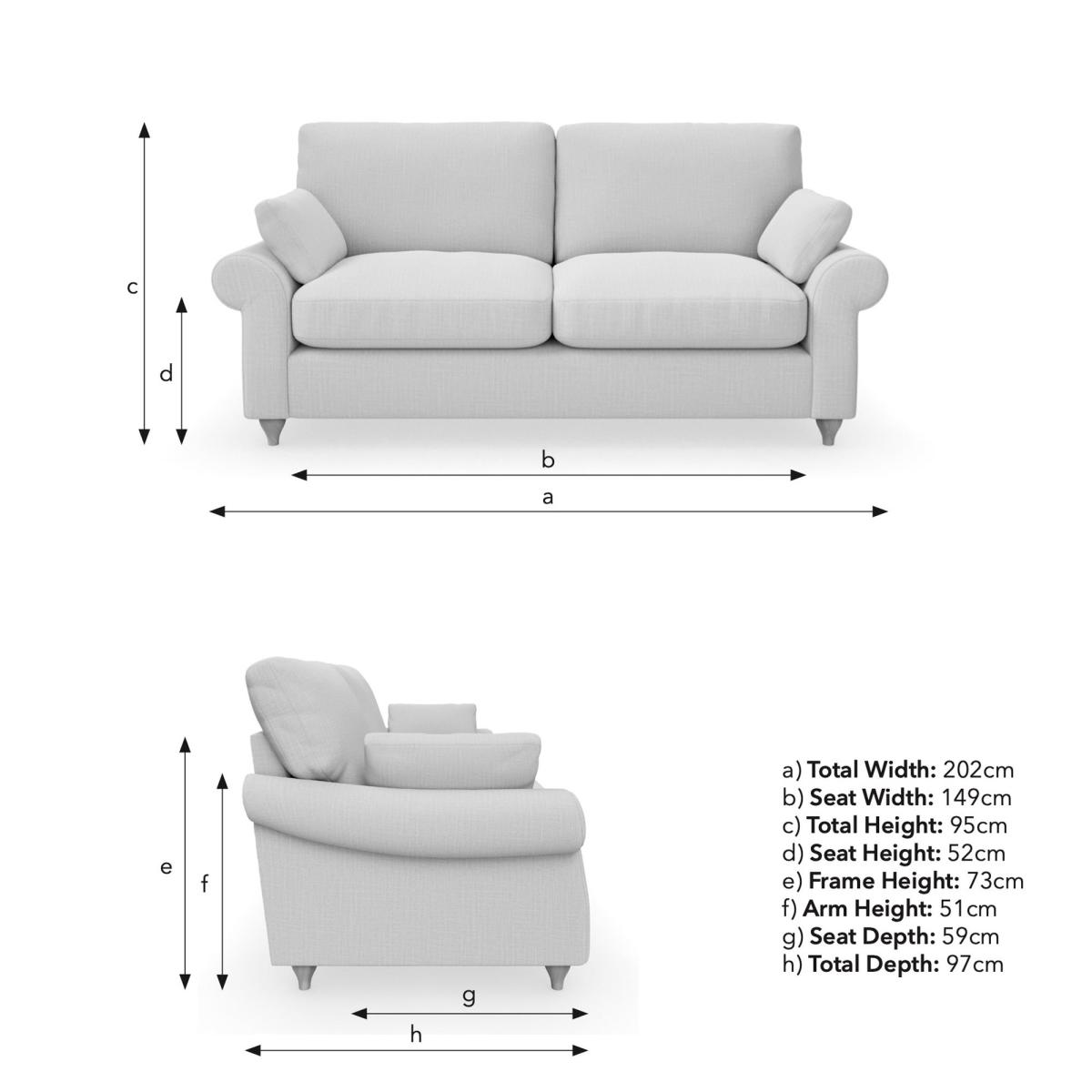 Salisbury 2 Seater Sofa Tonal Weave Natural – image 9