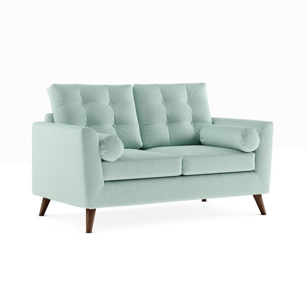 Lewes Luxury Velvet 2 Seater Sofa Luxury Velvet Lilypad – image 2
