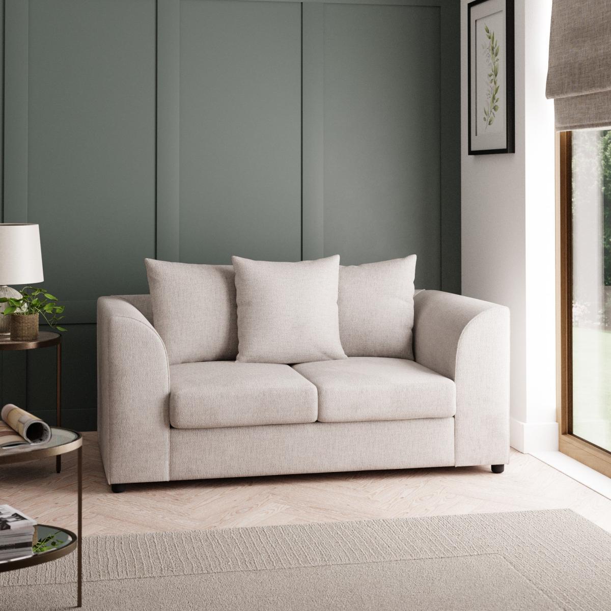 Blake Chenille 2 Seater Sofa Silver – image 1