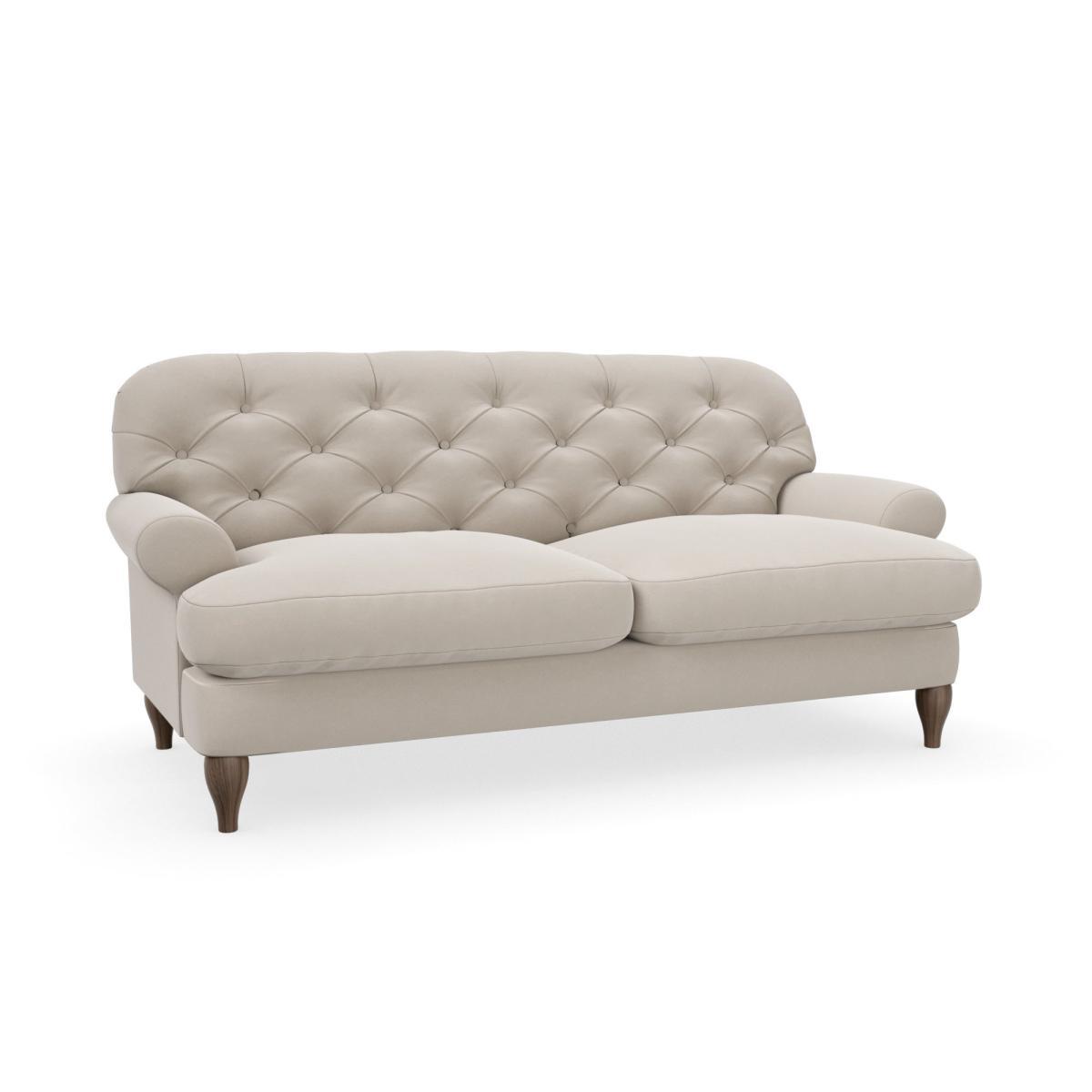 Canterbury Luxury Velvet 2 Seater Sofa Luxury Velvet Natural – image 2