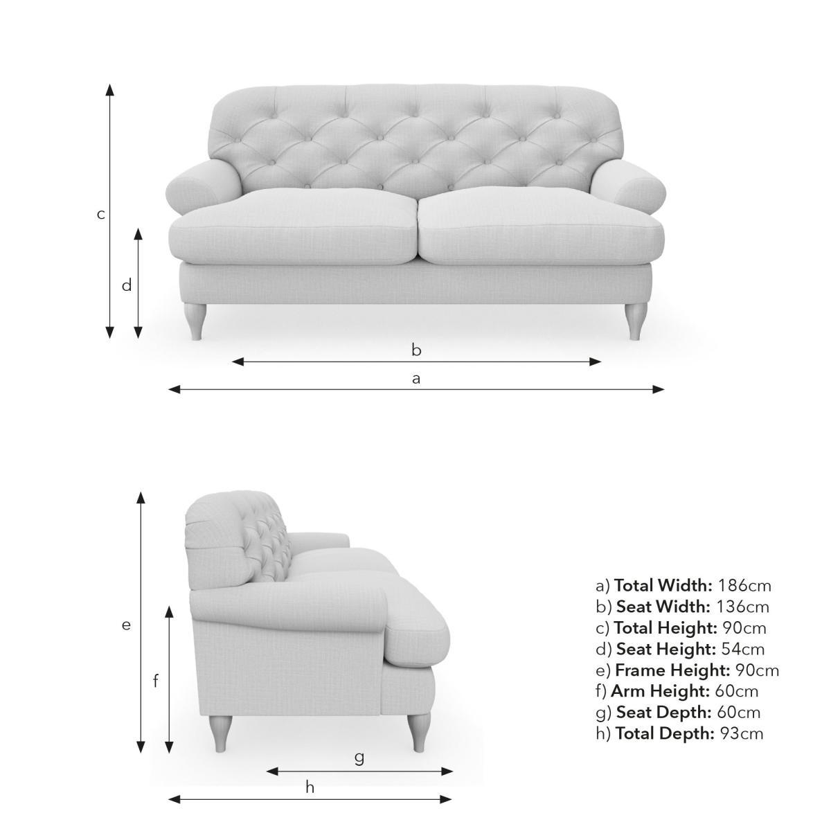 Canterbury Luxury Velvet 2 Seater Sofa Luxury Velvet Natural – image 9