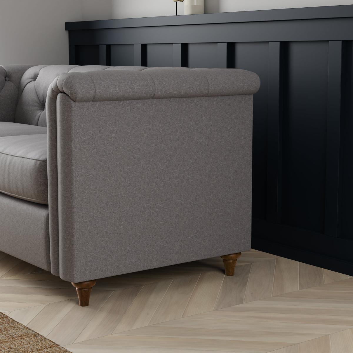 Chesterfield Soft Texture 2 Seater Sofa Soft Texture Grey – image 3