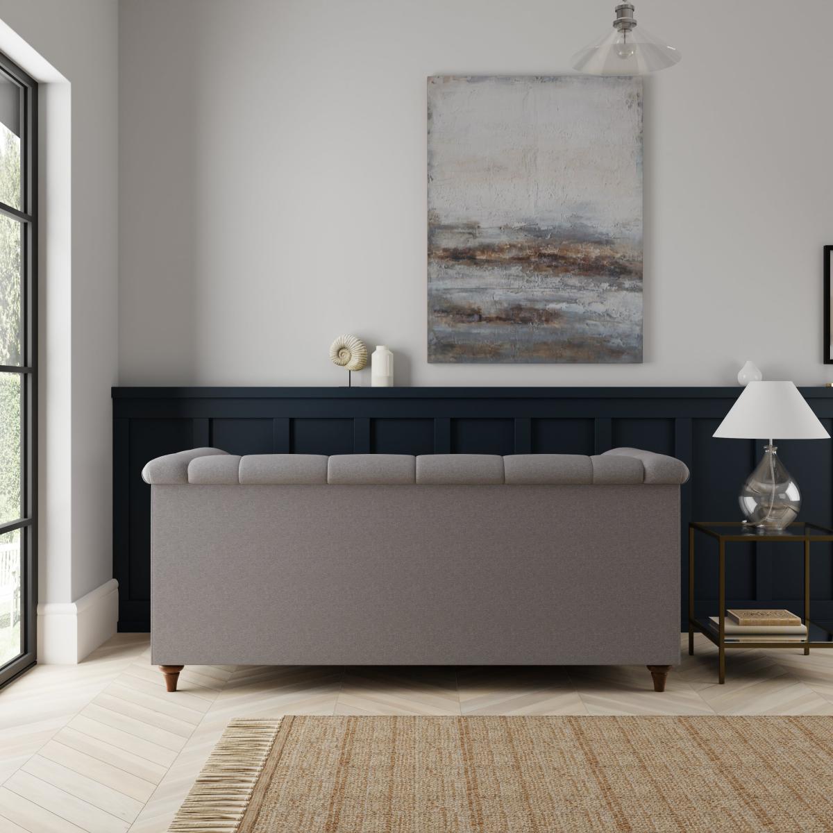 Chesterfield Soft Texture 2 Seater Sofa Soft Texture Grey – image 4