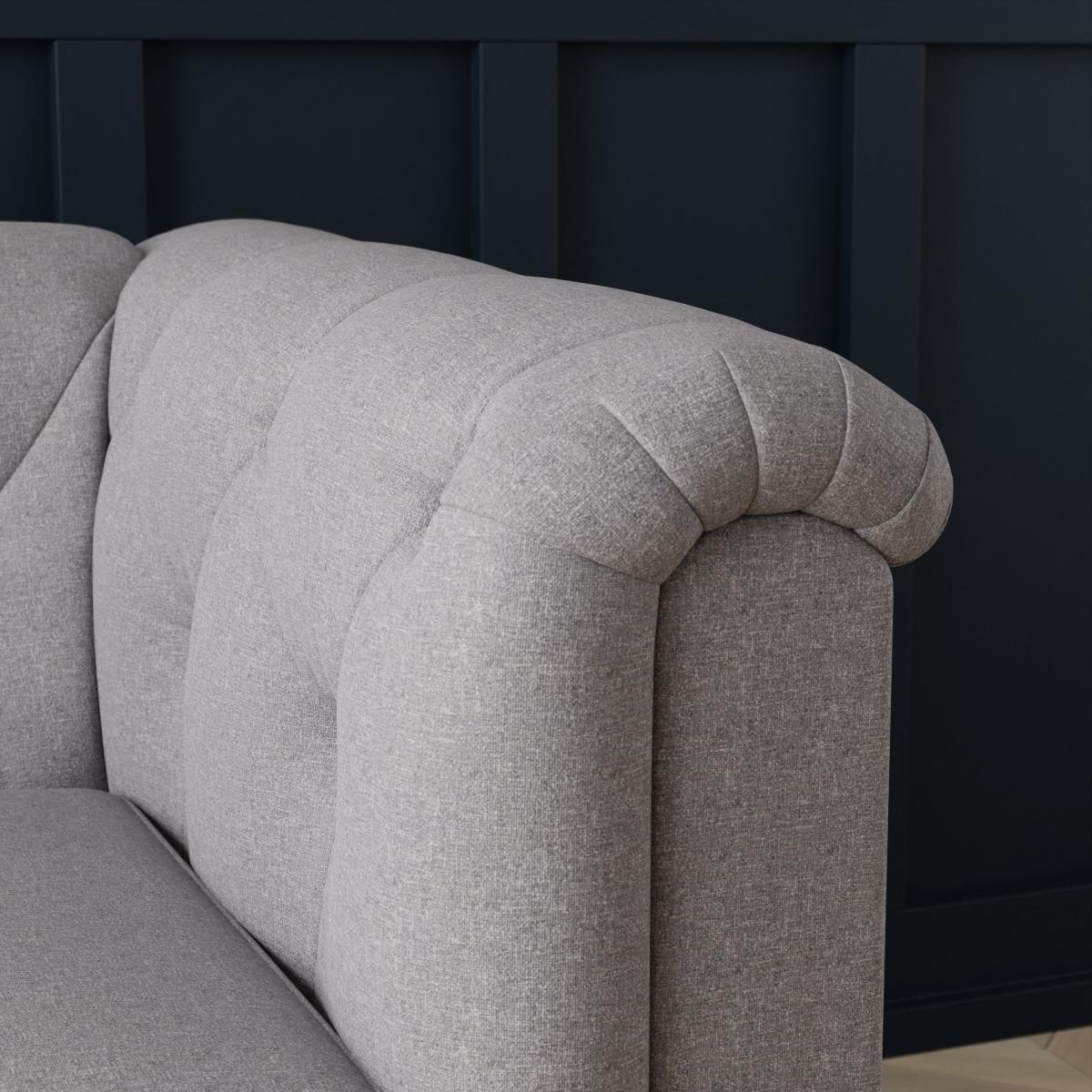 Chesterfield Soft Texture 2 Seater Sofa Soft Texture Grey – image 6