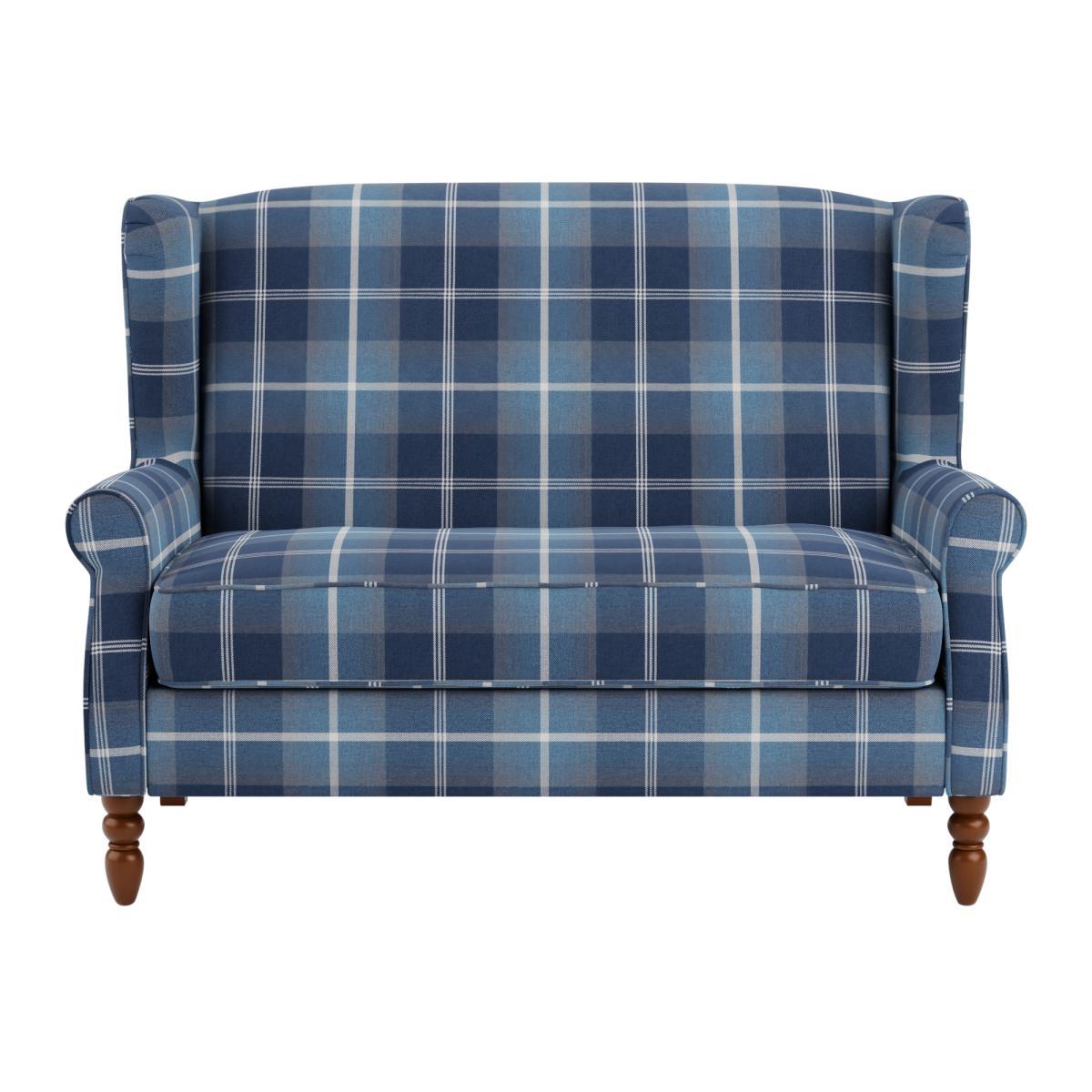 Oswald Compact 2 Seater Sofa Navy Oswald Wingback – image 2