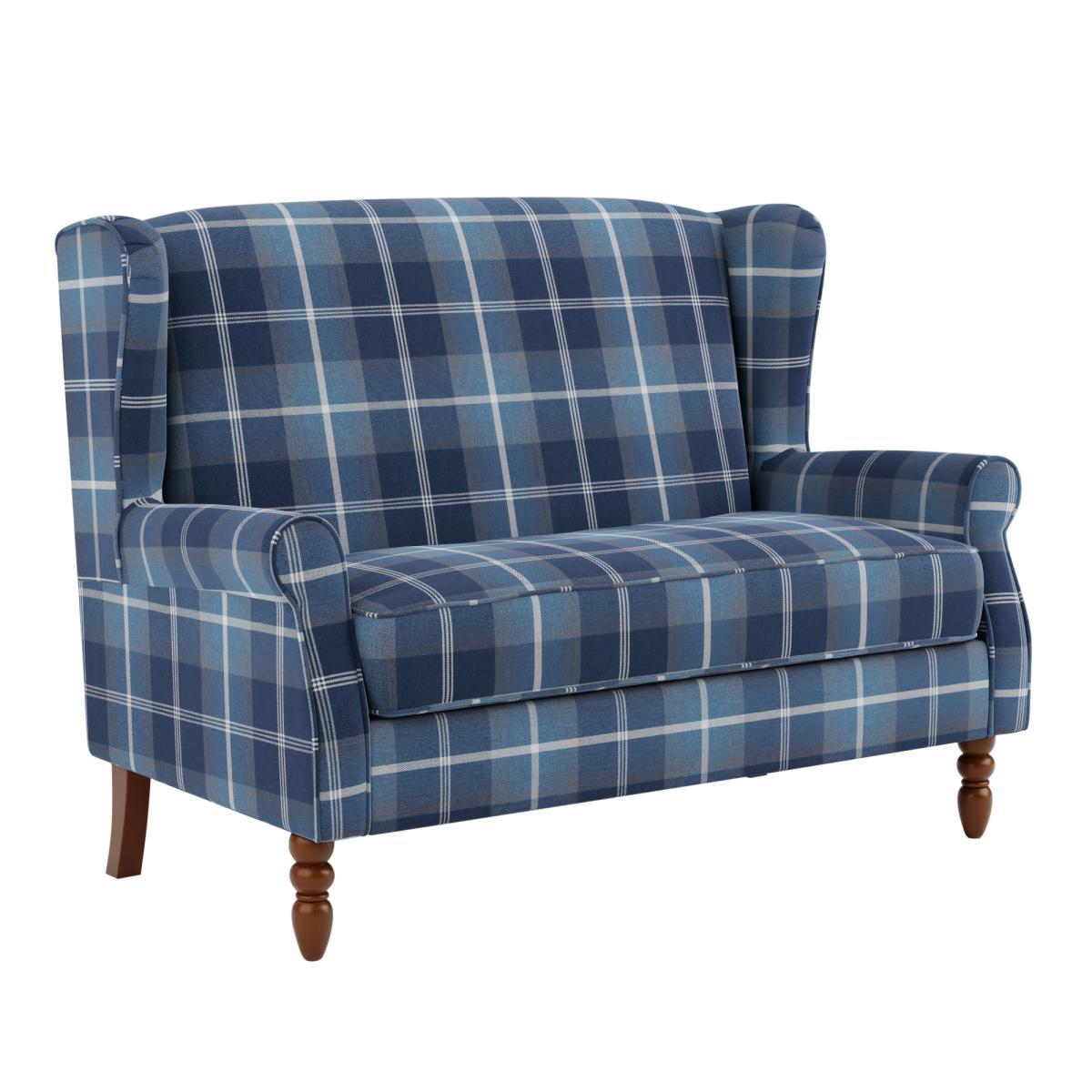 Oswald Compact 2 Seater Sofa Navy Oswald Wingback – image 3