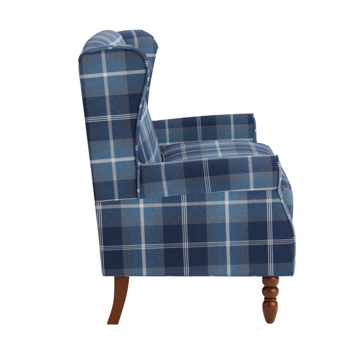 Oswald Compact 2 Seater Sofa Navy Oswald Wingback – image 4