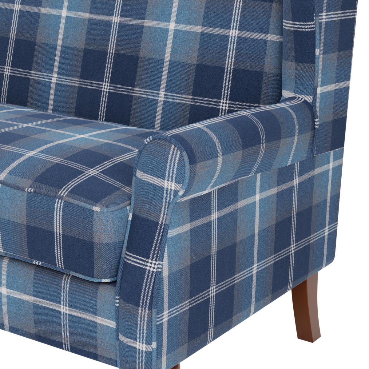 Oswald Compact 2 Seater Sofa Navy Oswald Wingback – image 6