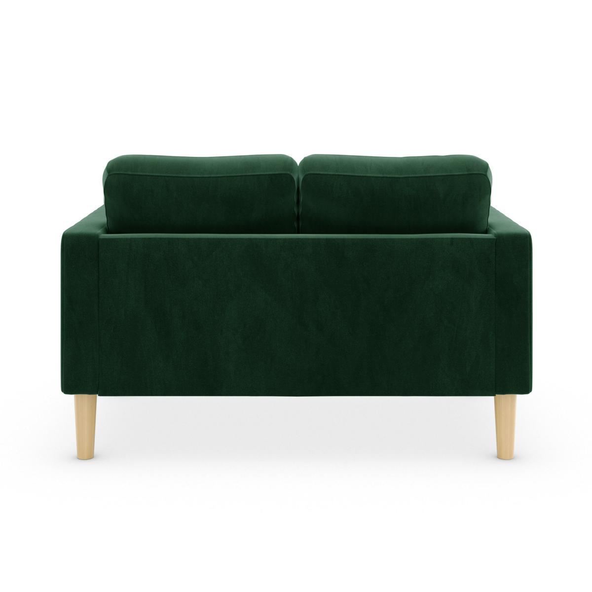 Jacob Velvet Compact 2 Seater Sofa Bottle (Green) – image 4