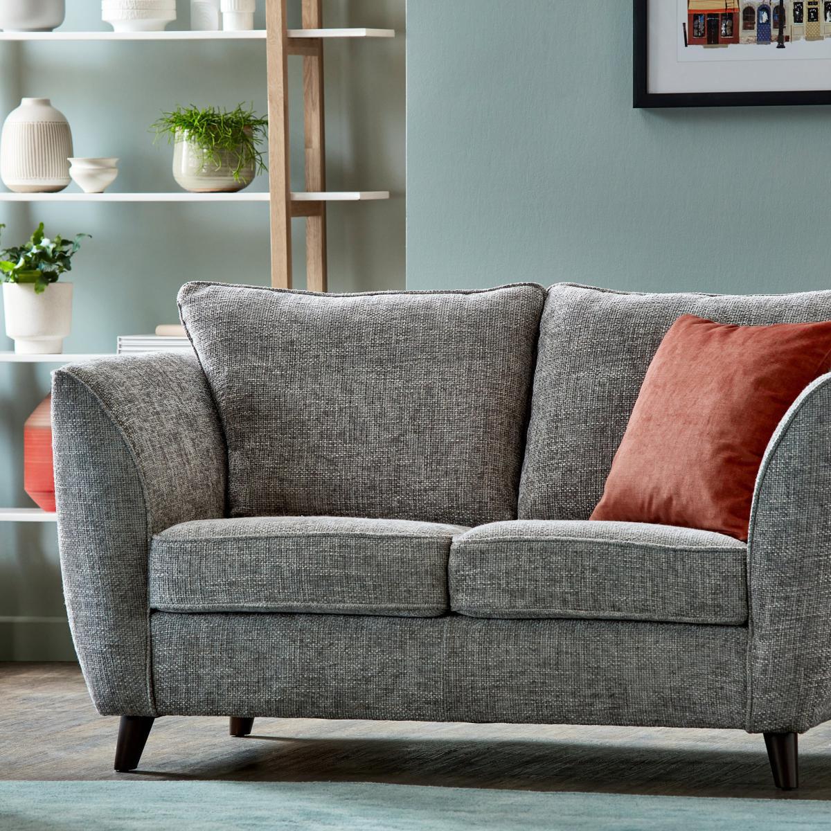 Sienna Fabric 2 Seater Sofa Silver – image 2