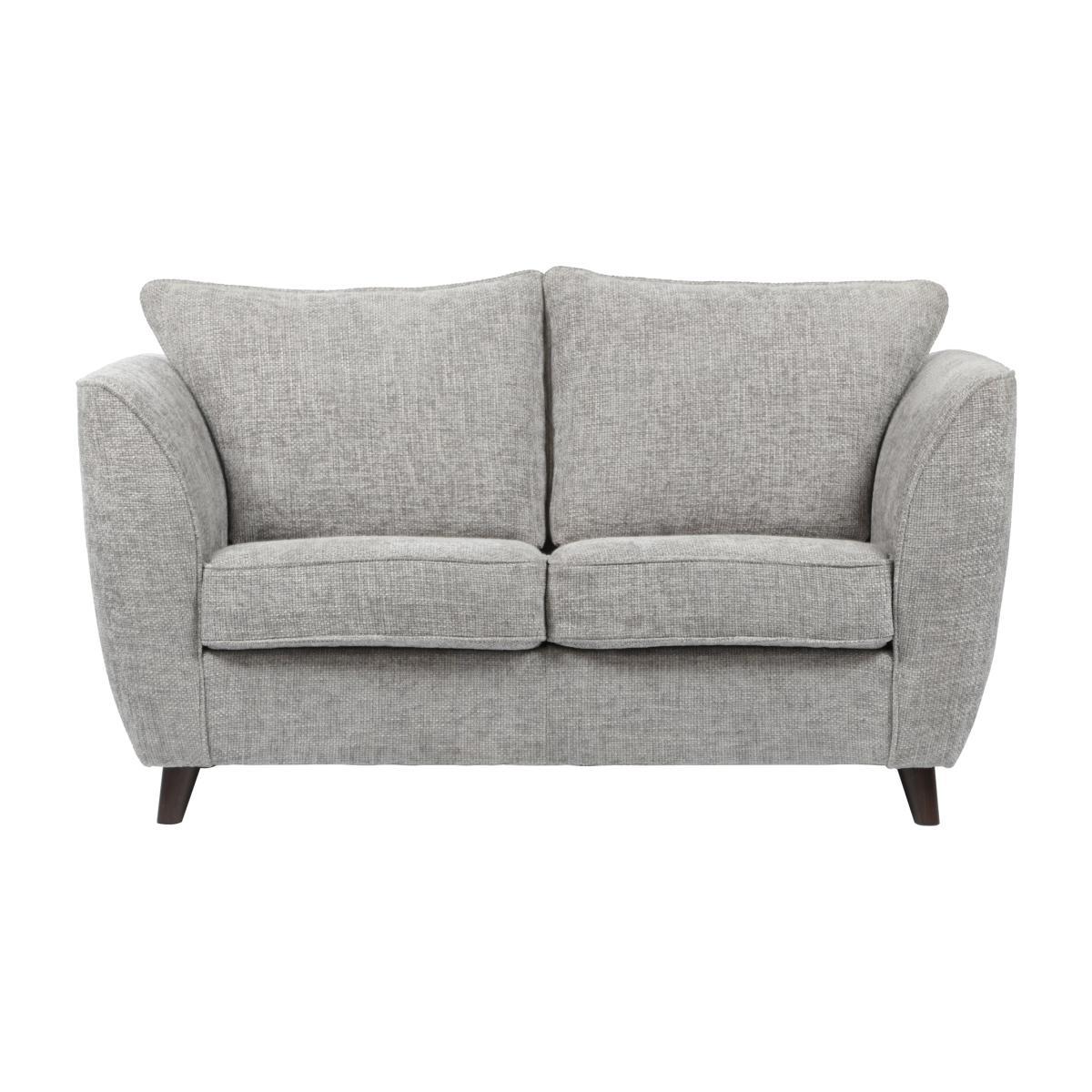 Sienna Fabric 2 Seater Sofa Silver – image 1