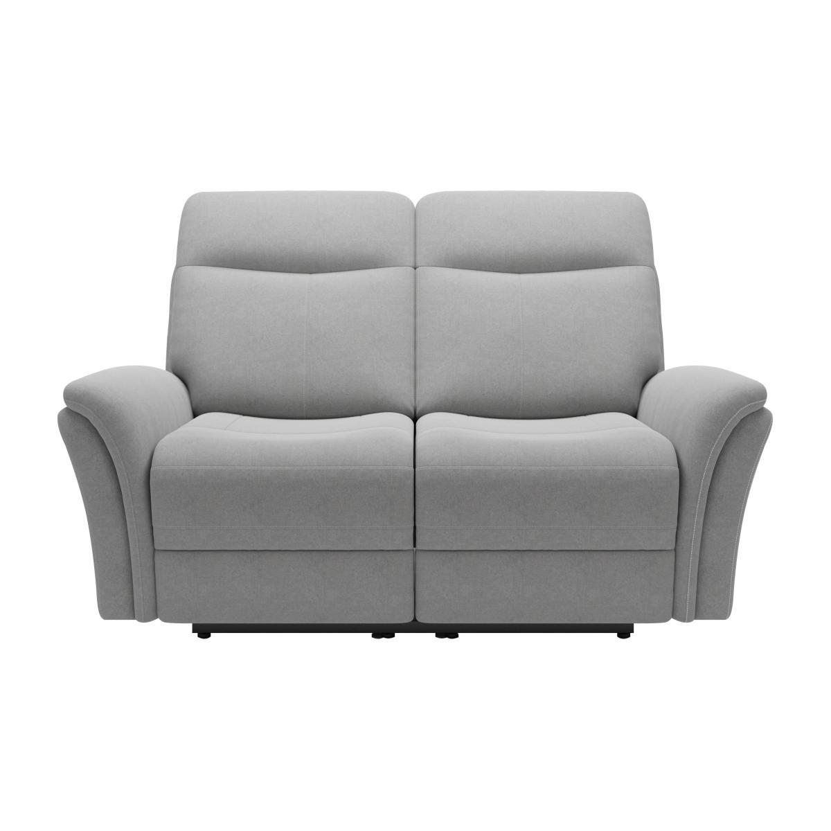 Monte Chenille Reclining 2 Seater Sofa Light Grey – image 1