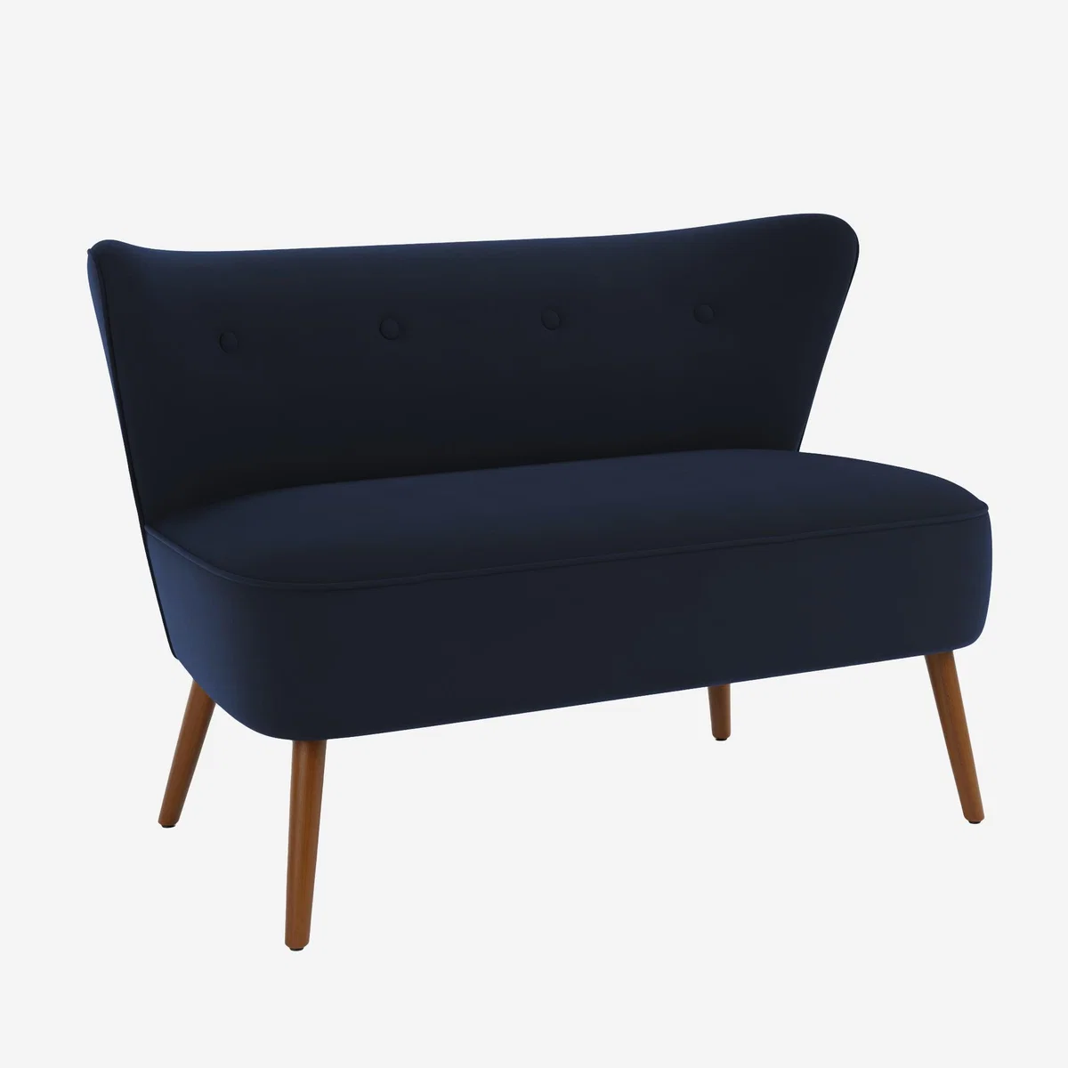 Eliza Velvet 2 Seater Compact Sofa Luxe Navy – image 2