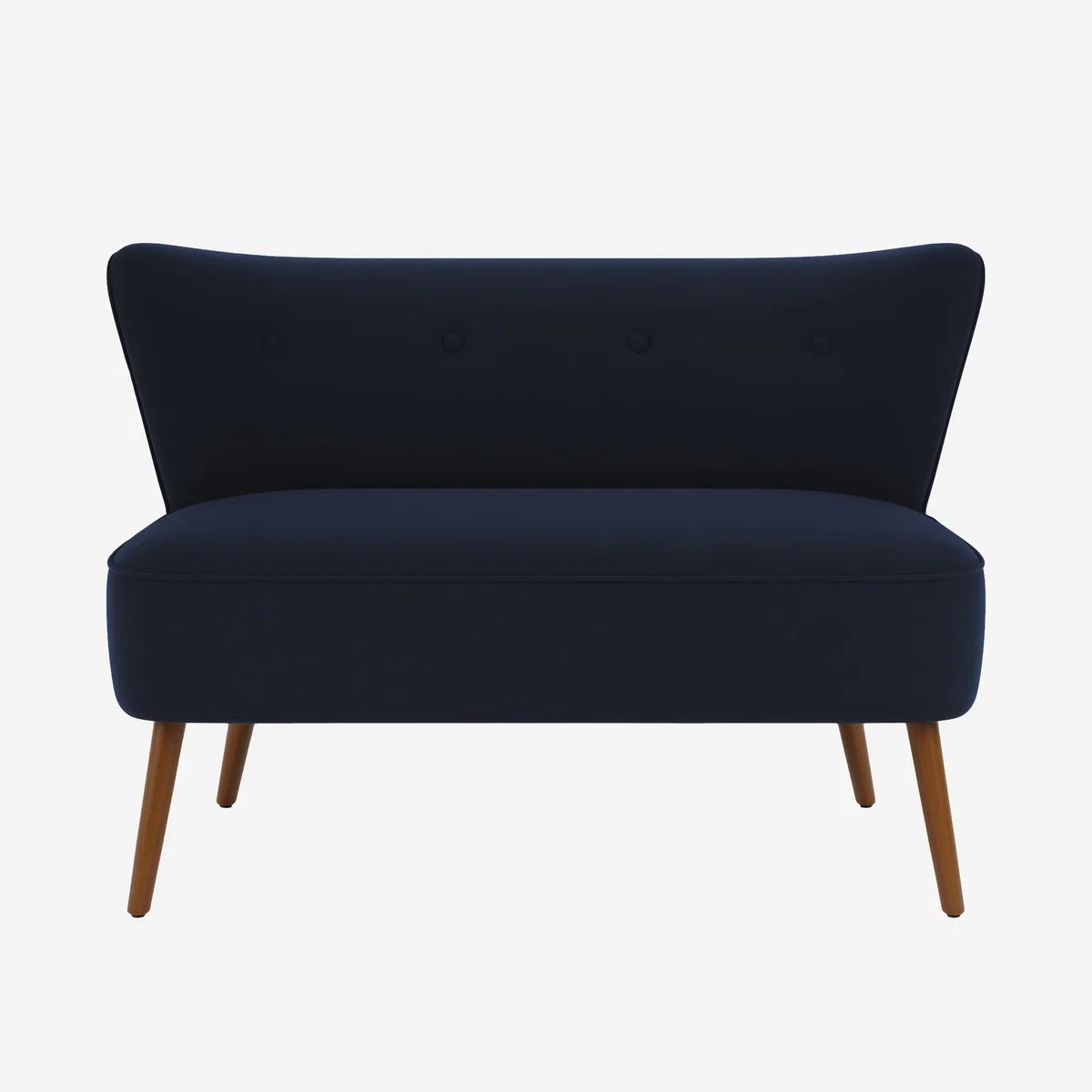 Eliza Velvet 2 Seater Compact Sofa Luxe Navy – image 3
