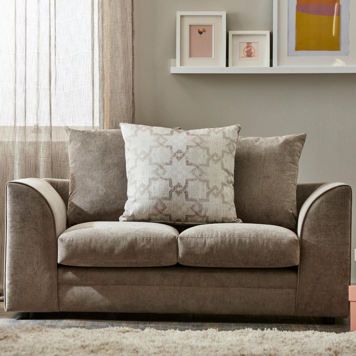Washington Fabric 2 Seater Sofa Stone – image 1