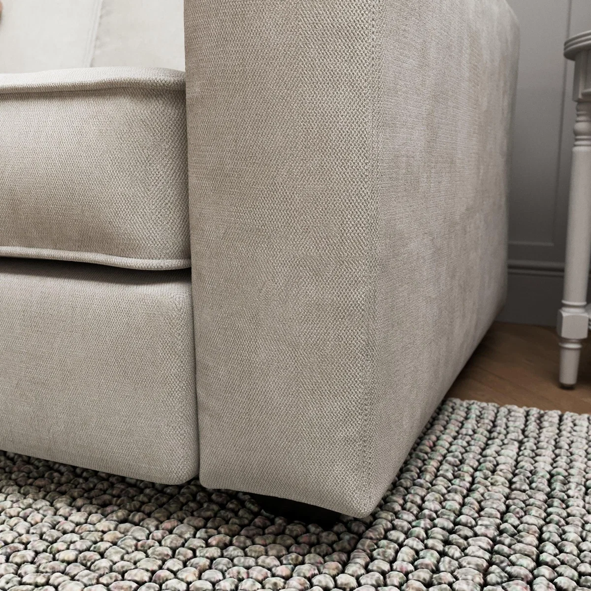 Claude Tonal Chenille 2 Seater Sofa Natural Chenille – image 5