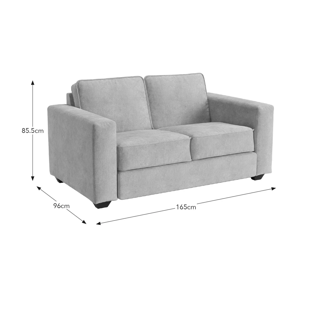 Claude Tonal Chenille 2 Seater Sofa Natural Chenille – image 6