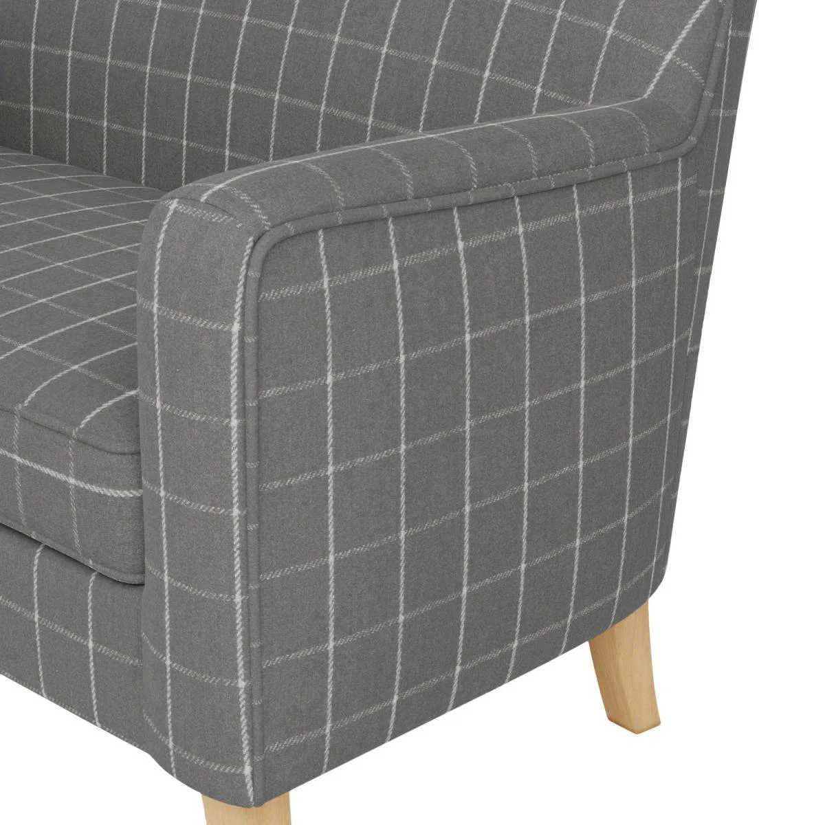 Cooper Window Pane Check 2 Seater Sofa Grey – image 6