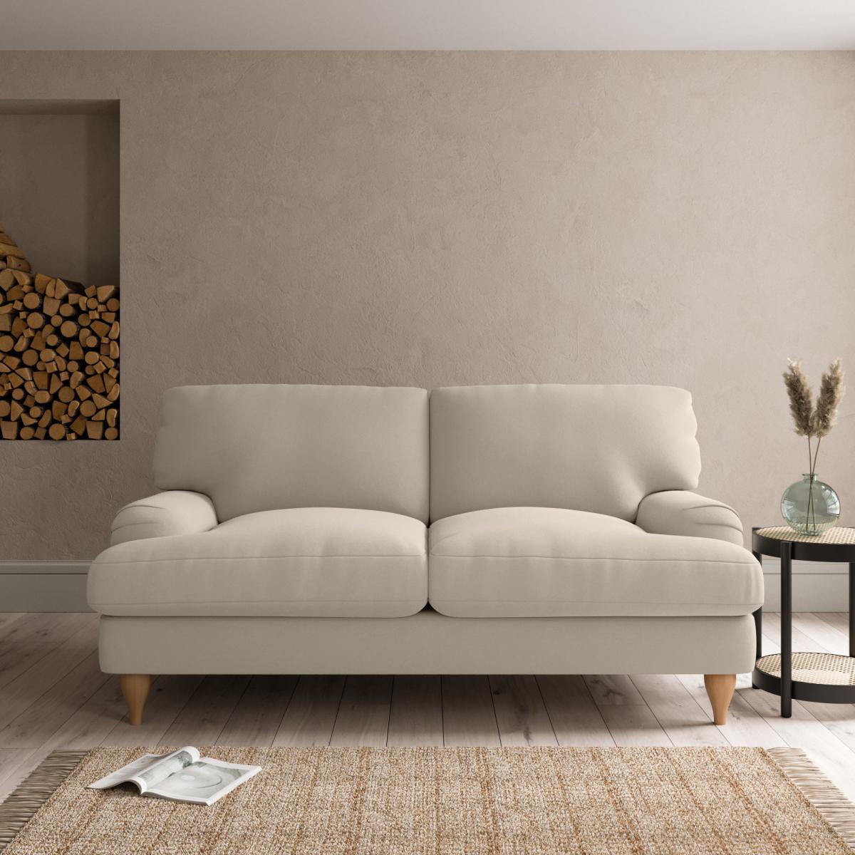 Darwin Luxury Velvet 2 Seater Sofa Luxury Velvet Natural – image 1