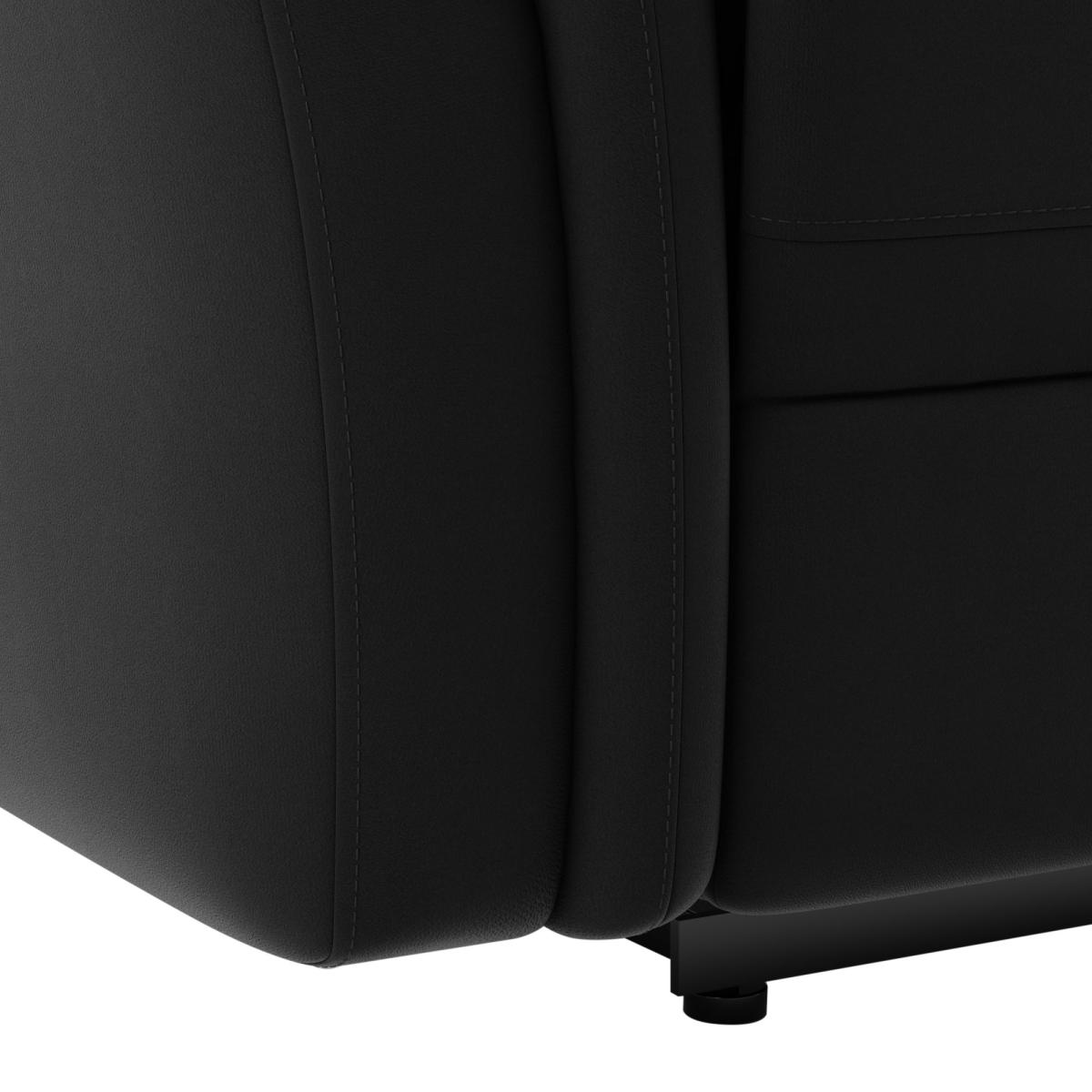 Monte Velvet Reclining 2 Seater Sofa Black – image 7