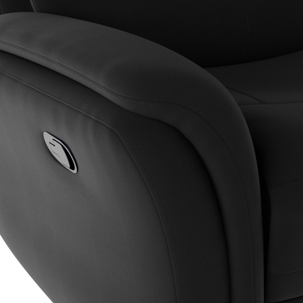 Monte Velvet Reclining 2 Seater Sofa Black – image 8