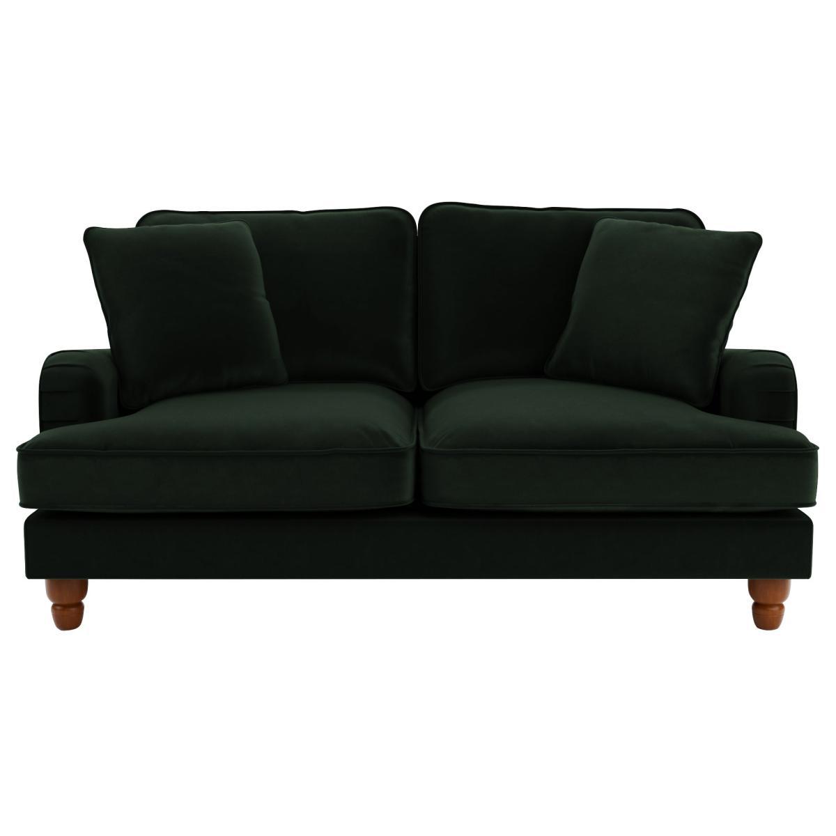 Beatrice Velvet 2 Seater Sofa Bottle (Green) – image 2