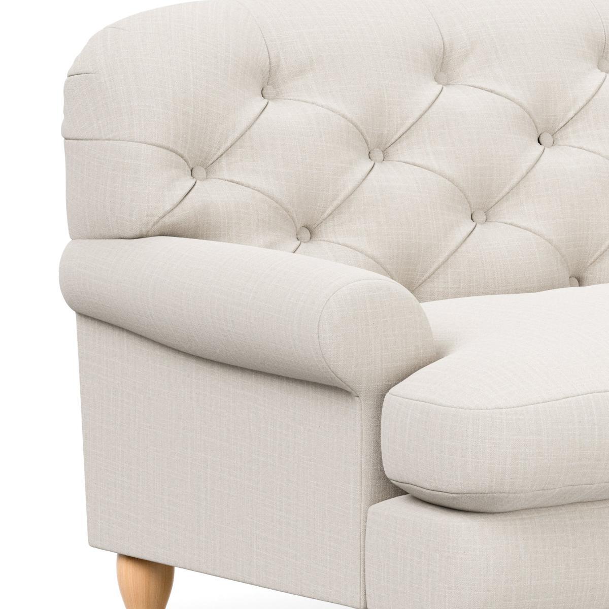 Canterbury Slub Cotton Blend 2 Seater Sofa Slub Cotton Sandstone – image 6