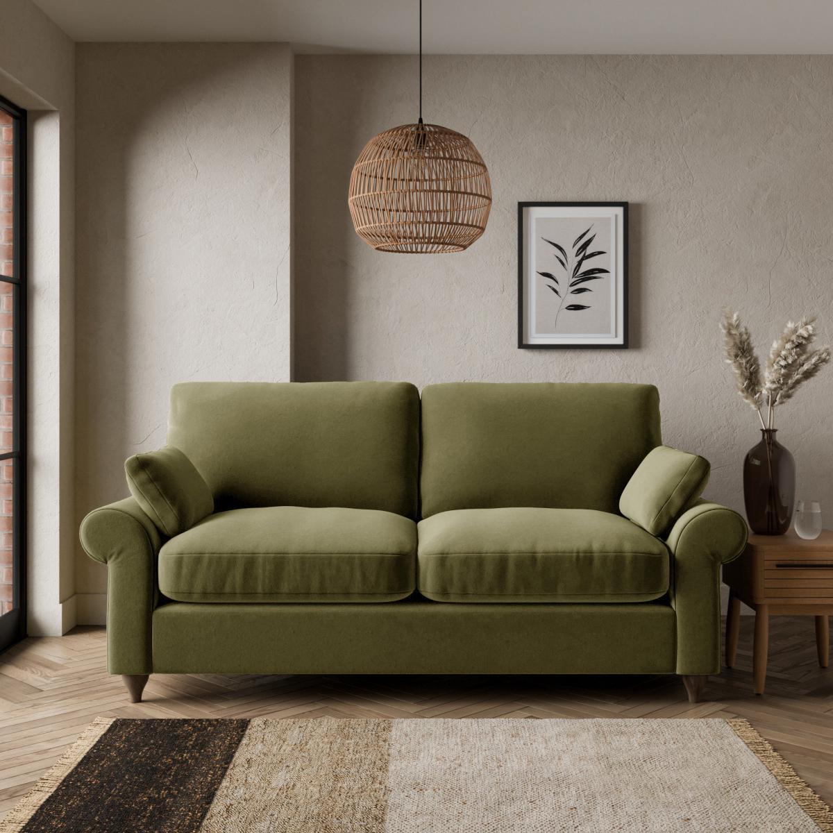 Salisbury Luxury Velvet 2 Seater Sofa Luxury Velvet Olive – image 1
