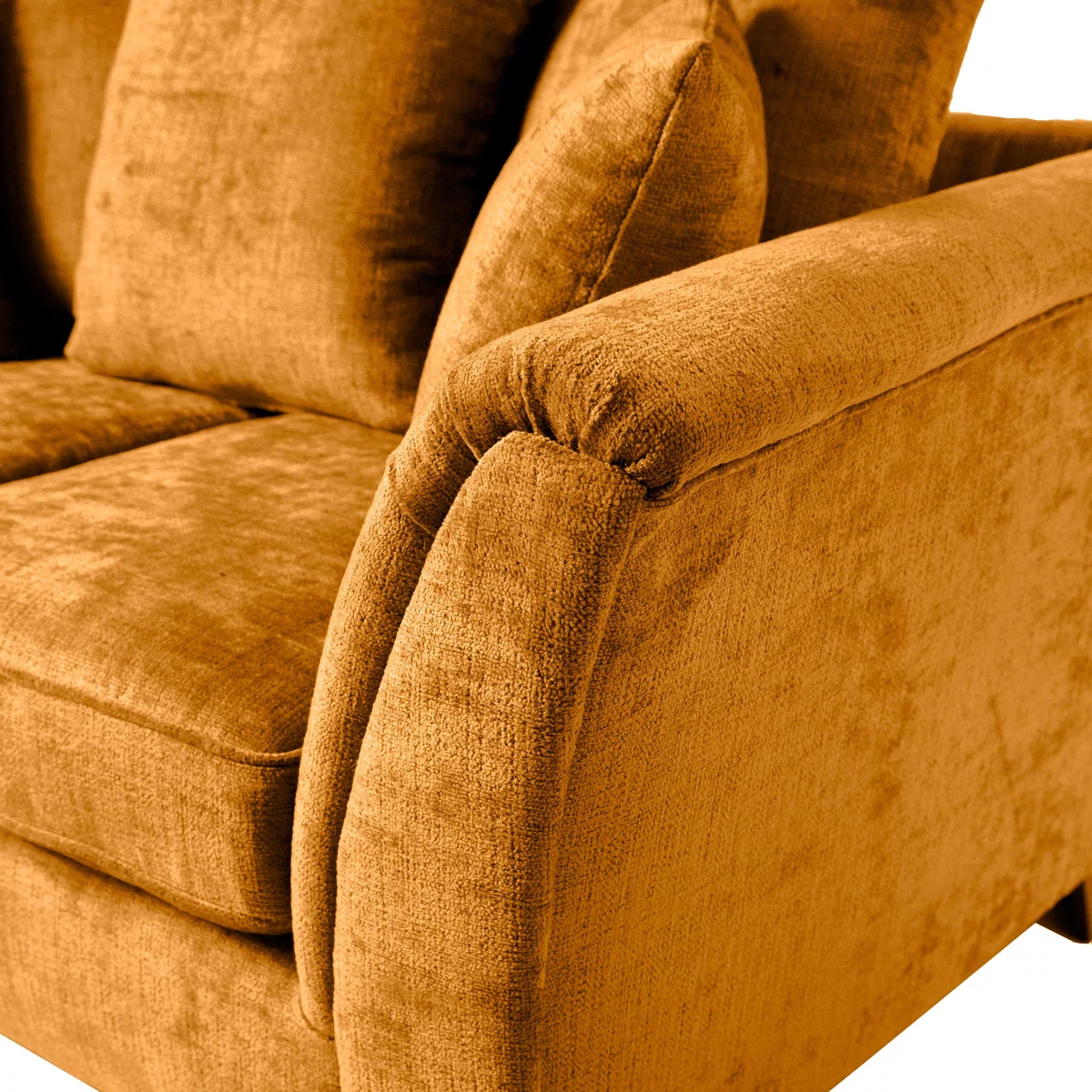 Giovanna Chenille 2 Seater Sofa Amber Gold – image 7