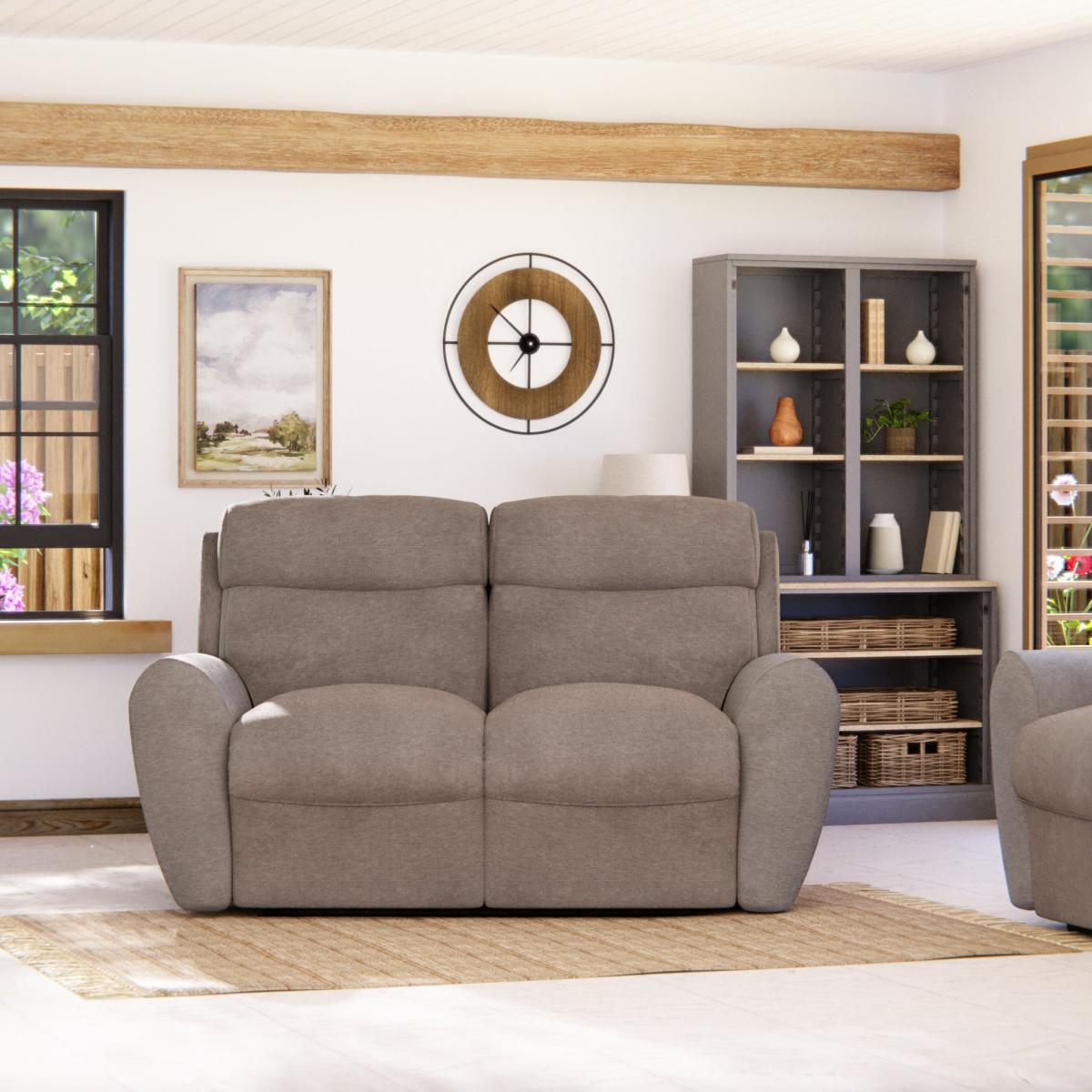 Wareham 2 Seater Power Recliner Sofa Honeycomb Chenille Linen – image 3