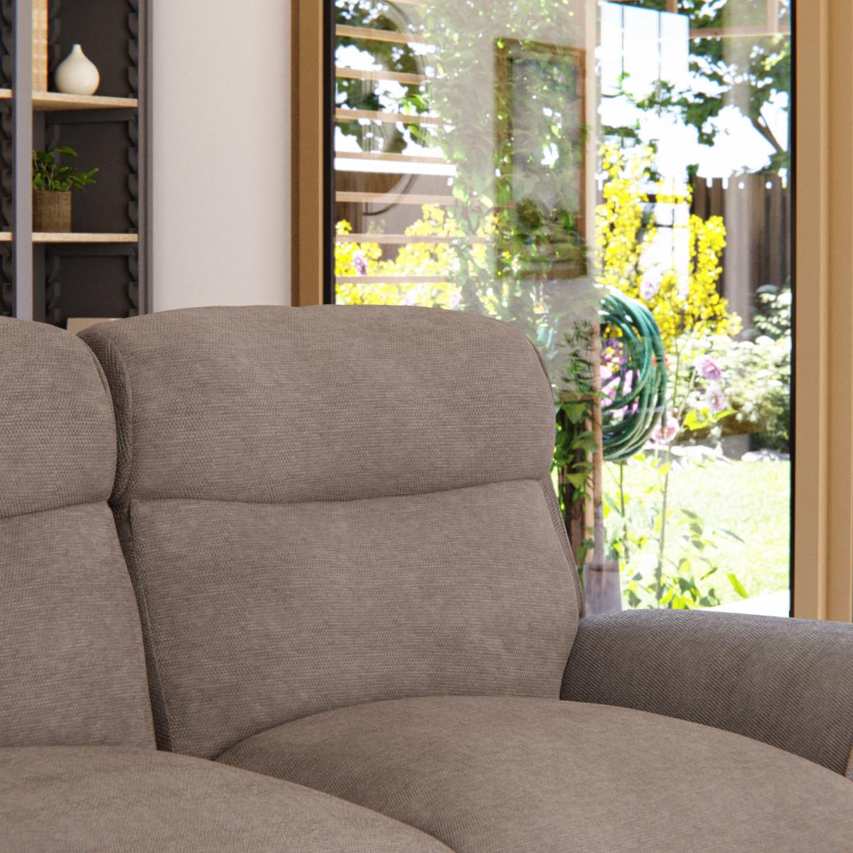 Wareham 2 Seater Power Recliner Sofa Honeycomb Chenille Linen – image 7