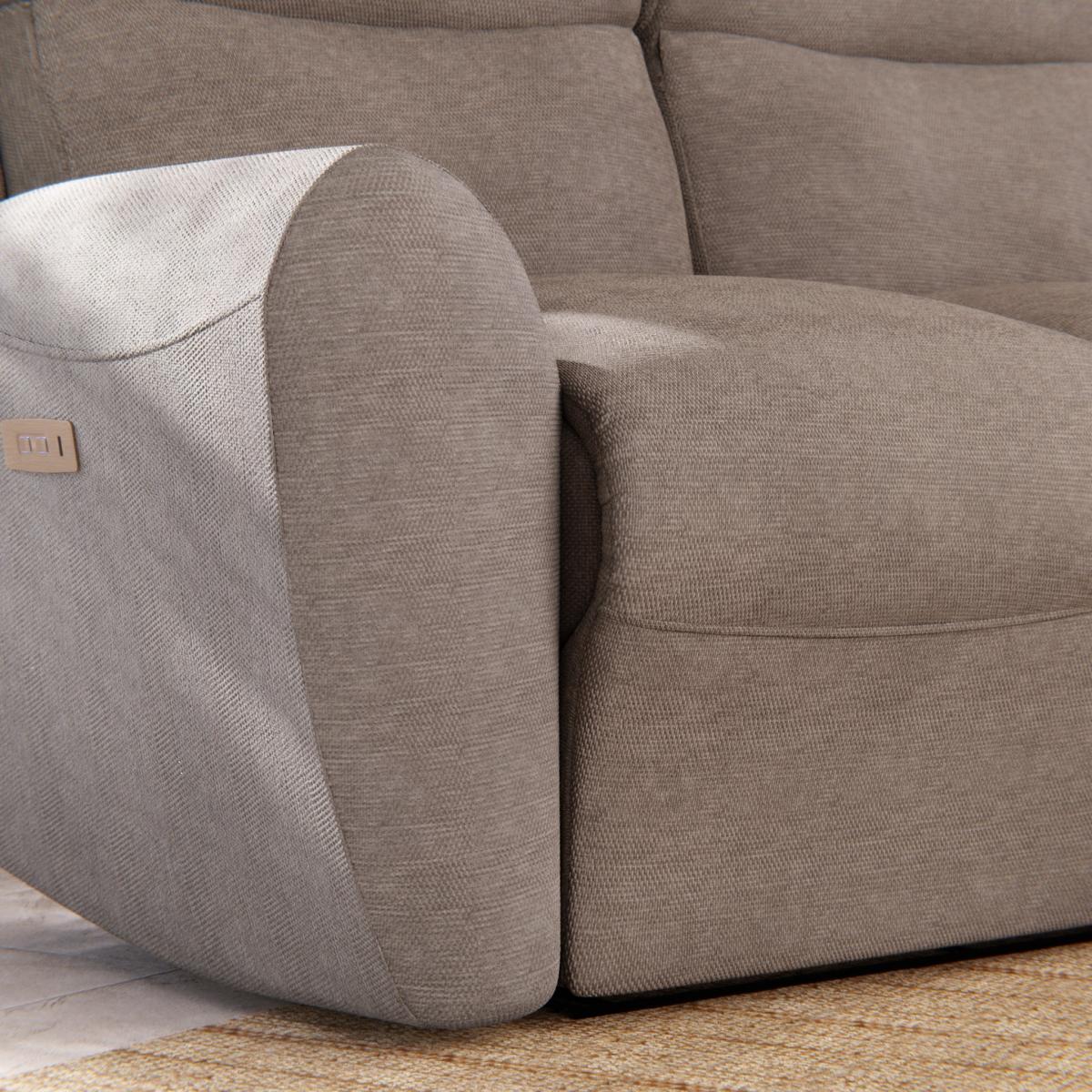 Wareham 2 Seater Power Recliner Sofa Honeycomb Chenille Linen – image 8