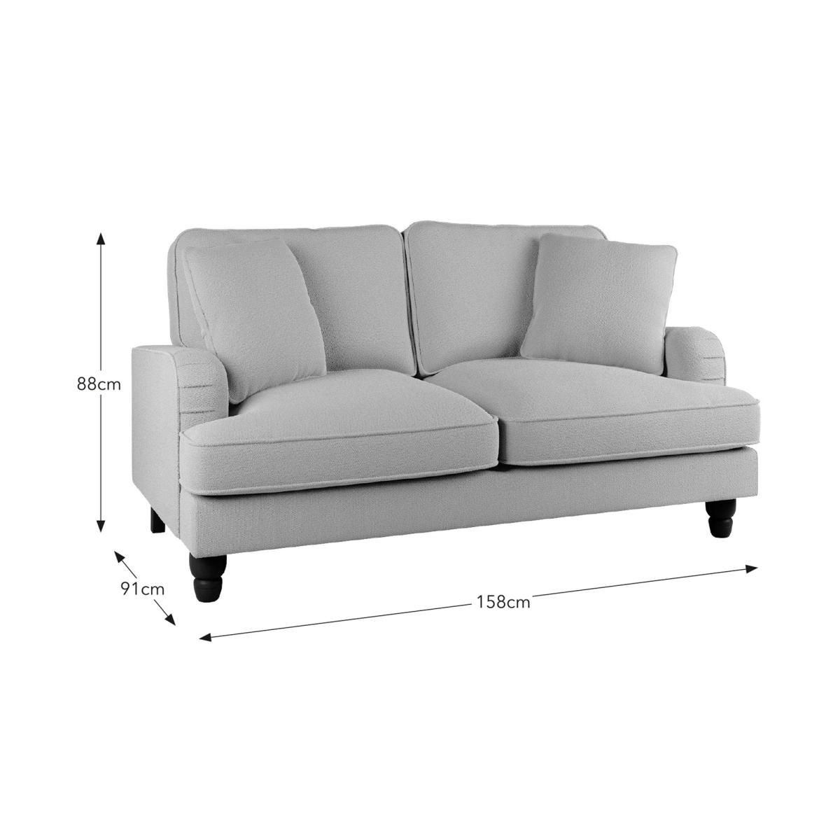 Beatrice Chunky Soft Chenille 2 Seater Sofa Chunky Soft Chenille Pacific – image 8