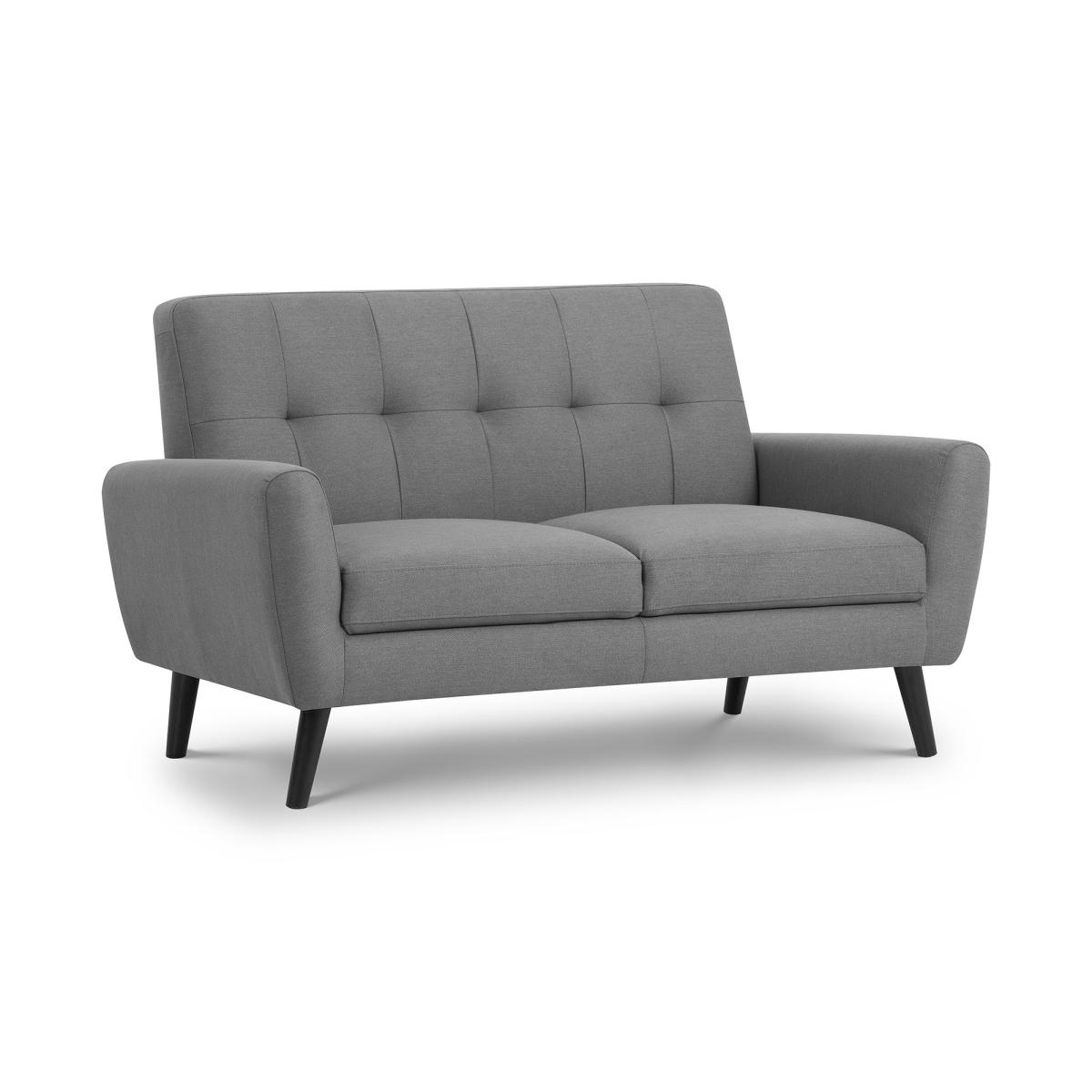 Monza Linen Small 2 Seater Sofa Grey – image 4