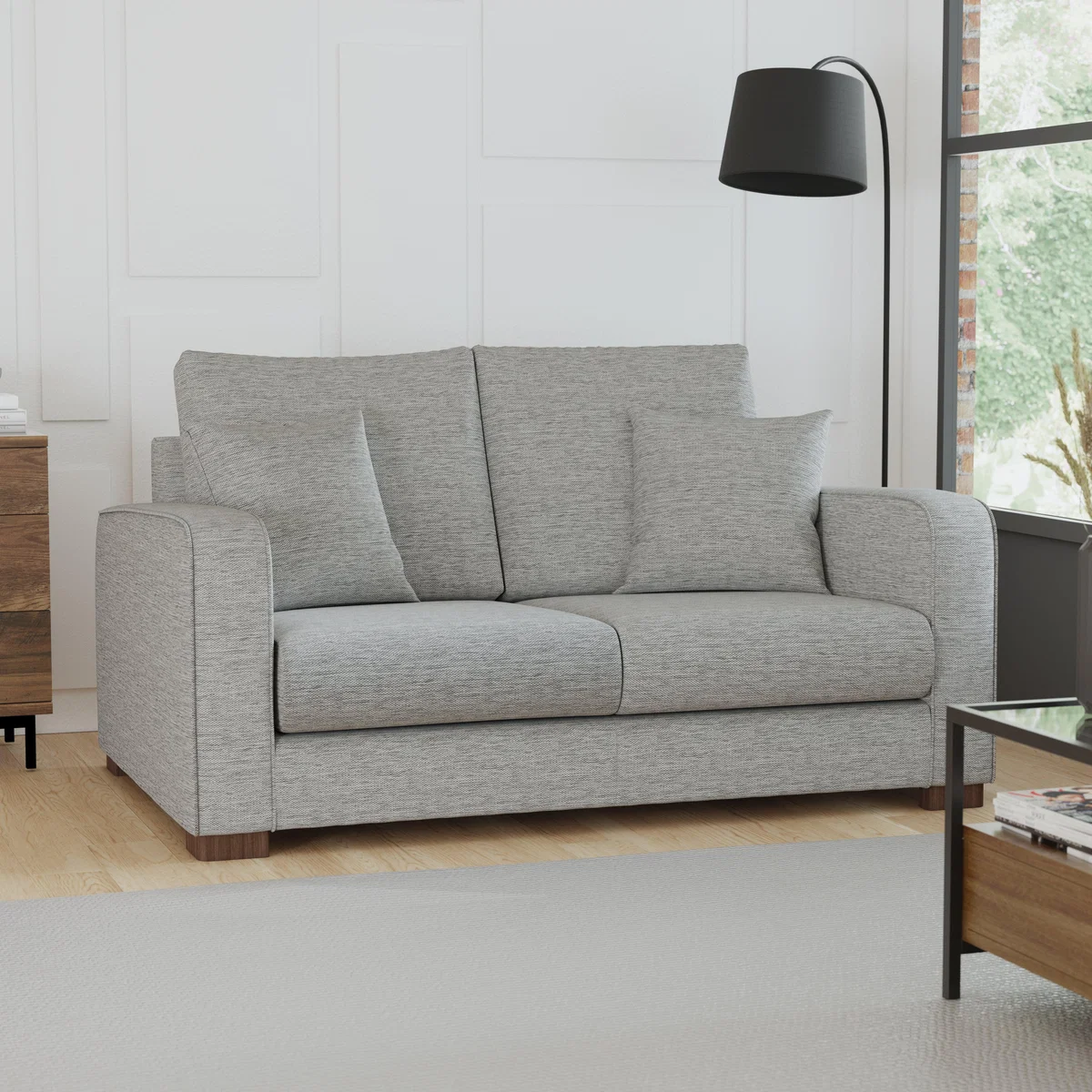 Carson Vivalife Stain-Resistant Fabric 2 Seater Sofa Vivalife Grey – image 1