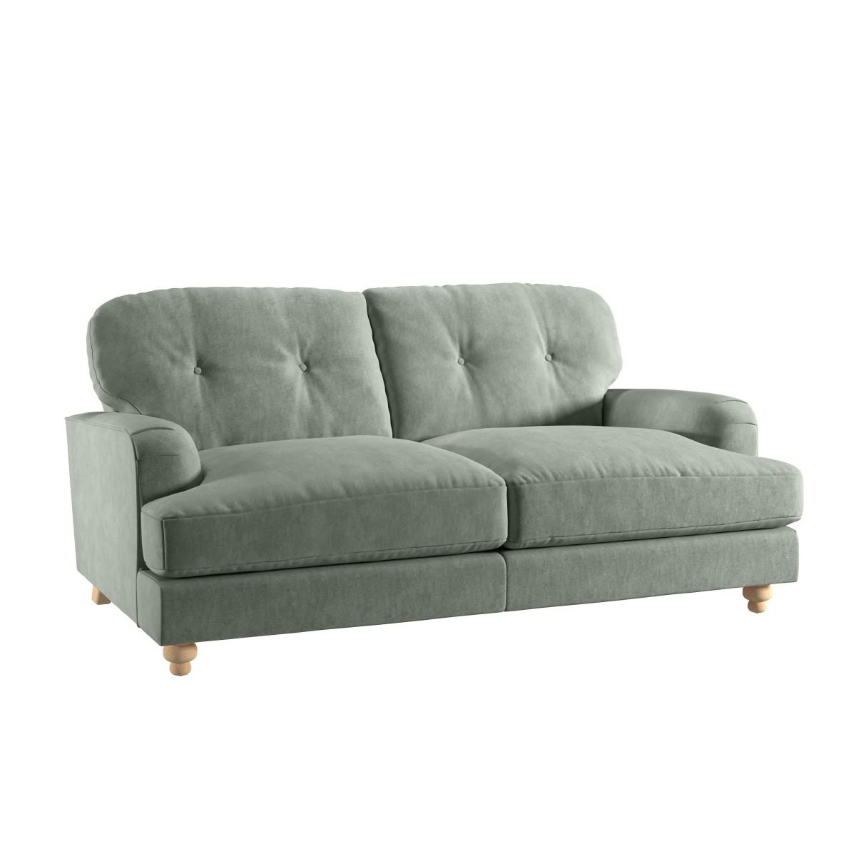 Martha Vintage Velvet 2 Seater Sofa Green – image 2