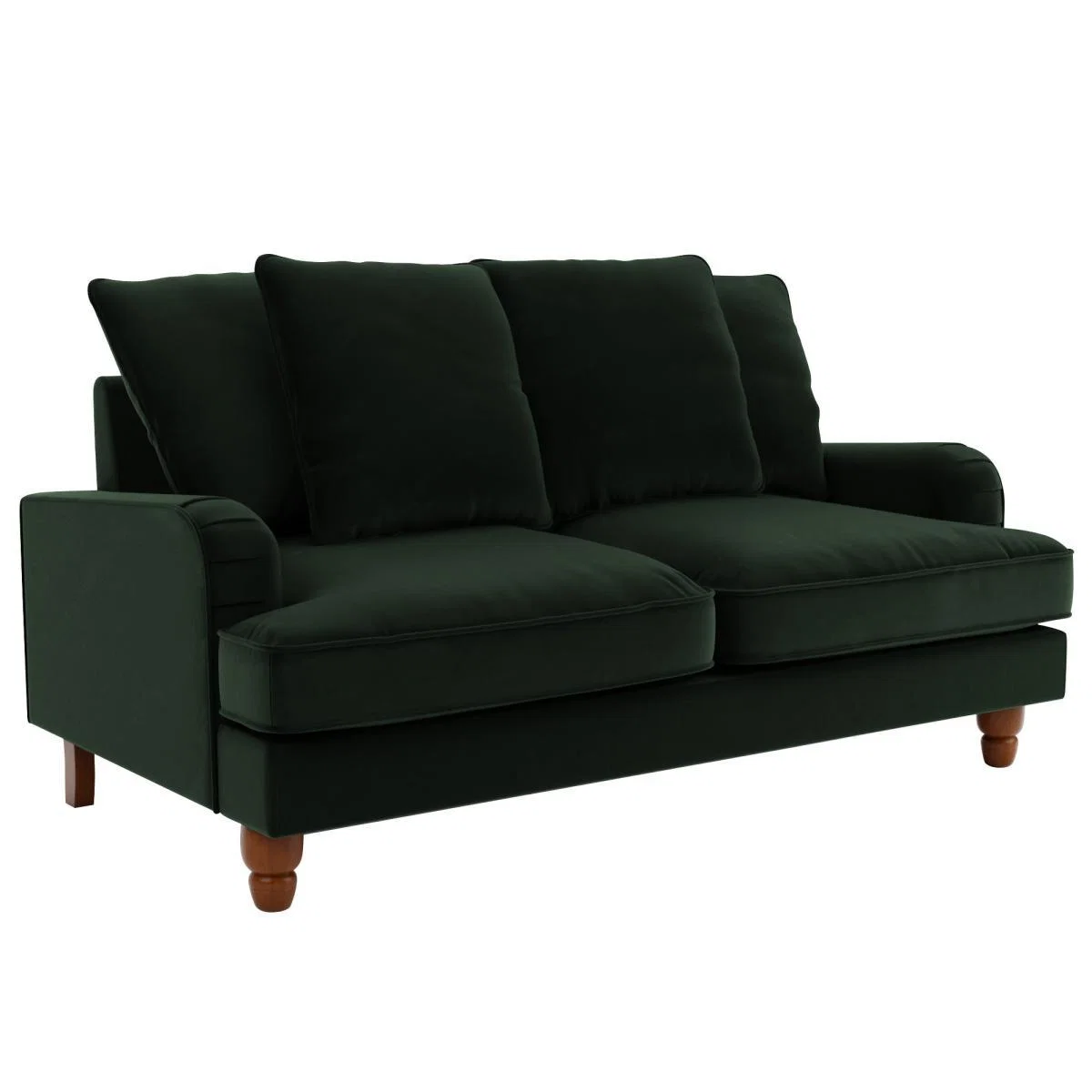 Beatrice Velvet Scatter Back 2 Seater Sofa Taupe – image 4