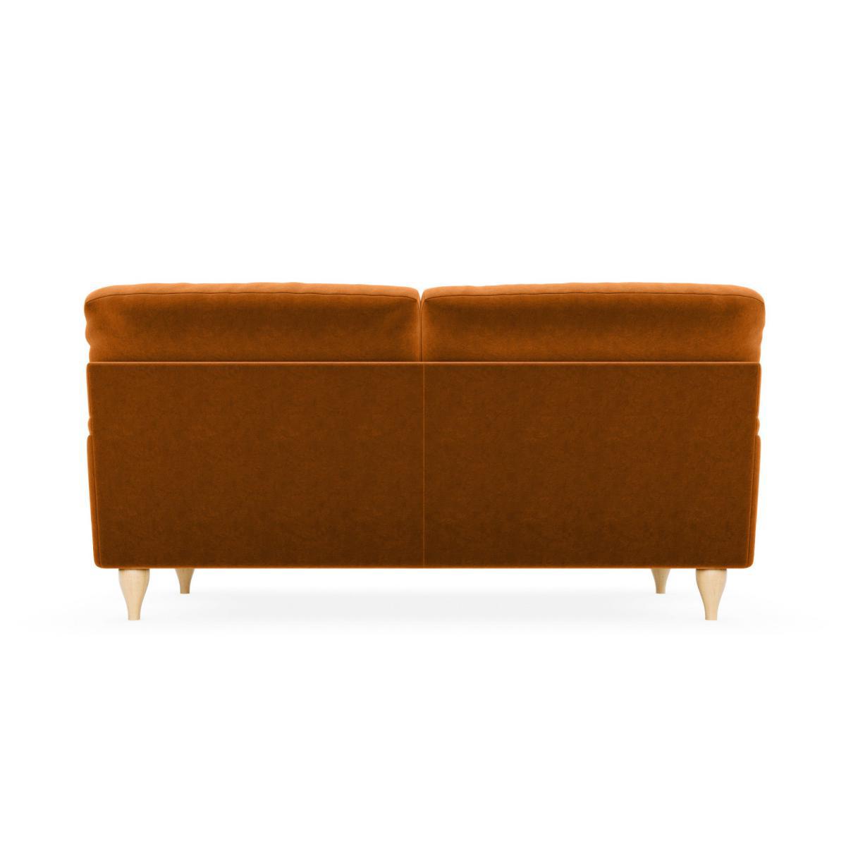 Darwin Luxury Velvet 2 Seater Sofa Luxury Velvet Orange Umber – image 5