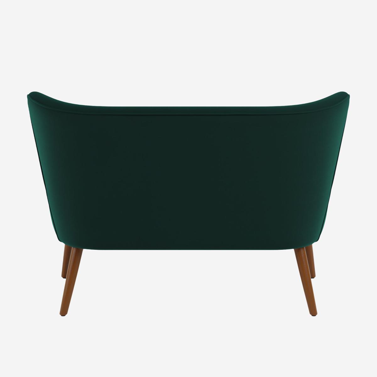 Eliza Velvet 2 Seater Compact Sofa Bottle (Green) – image 5