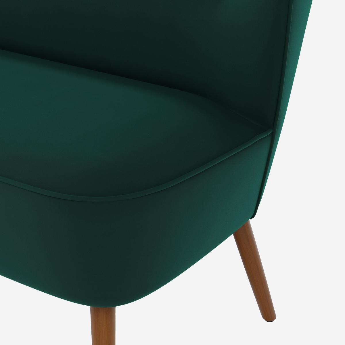 Eliza Velvet 2 Seater Compact Sofa Bottle (Green) – image 6
