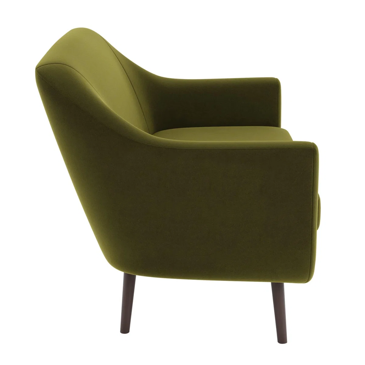 Eddie Velvet 2 Seater Compact Tub Sofa Olive (Green) – image 4