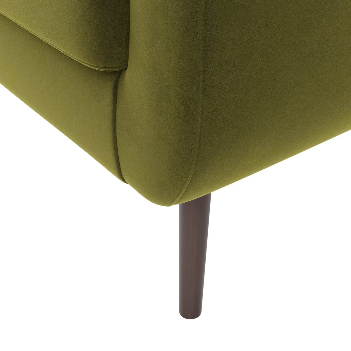 Eddie Velvet 2 Seater Compact Tub Sofa Olive (Green) – image 8